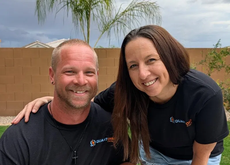 Bryan and Kim, owners of Quantohm Electric
